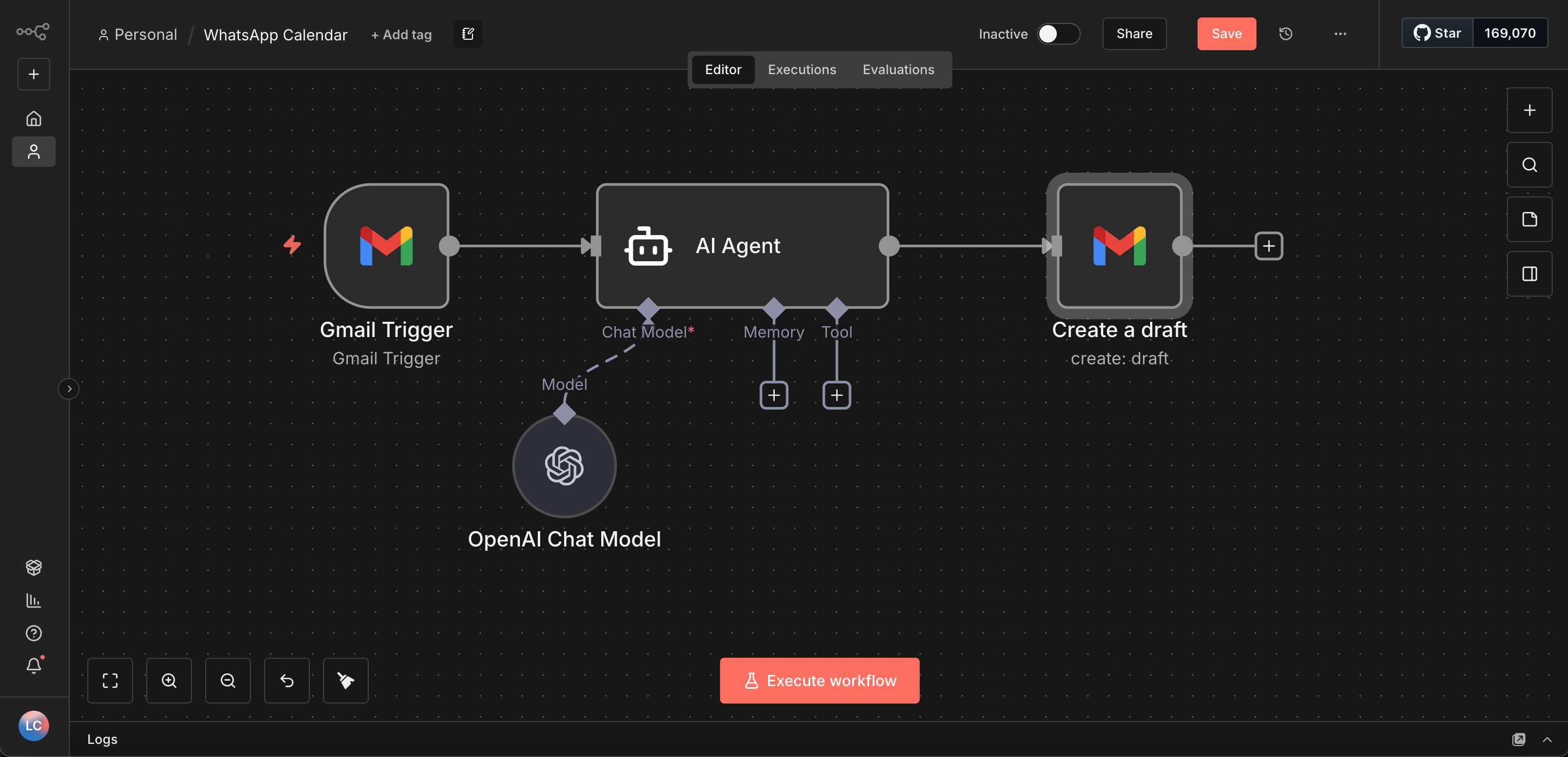 Demo WhatsApp → Gmail